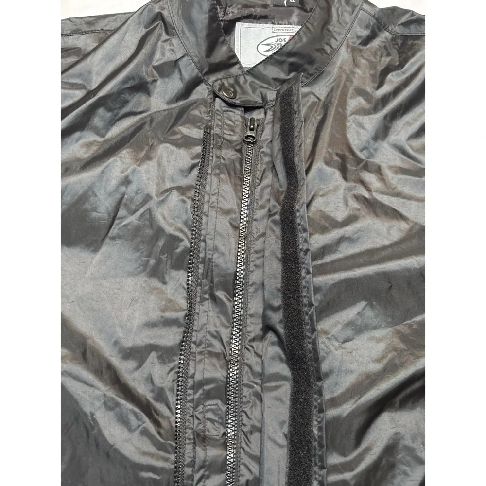 Vintage Joe Rocket Black Motorcycle Windbreaker Jacket XL‎ Y2K Nylon Zip Moto